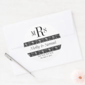 Monogram Logo  Namen Datum Bruiloft Label (Envelop)