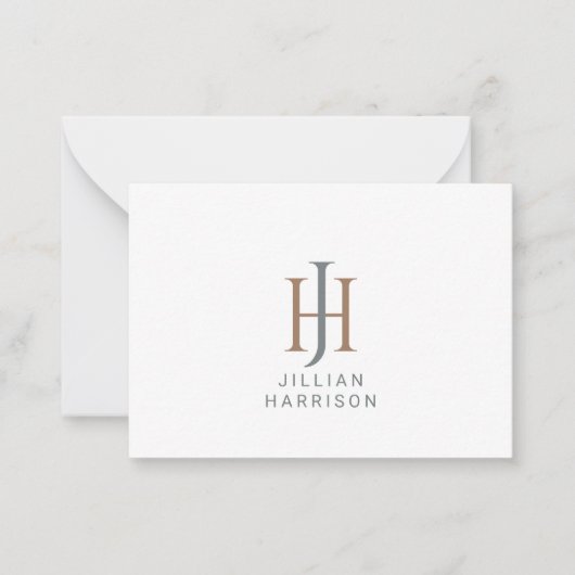 monogram Logo Notitiekaartje (Voorkant)