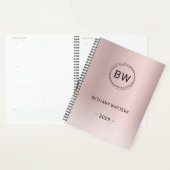 Monogram Logo Roos Gold Blush Metallic Annual Planner (Display)