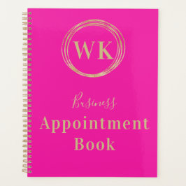 Monogram Logo roze Gold Business Appointing Book Planner