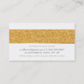 MONOGRAM LOGO smart glamoureus gouden folie glitte Visitekaartje (Achterkant)