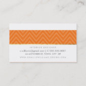 MONOGRAM LOGO vet chevron patroon helder sinaasapp Visitekaartje (Achterkant)