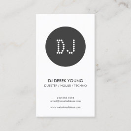 Monogram Logo voor dj's Visitekaartje