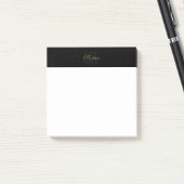 Monogram Logo Zwart en Goud Modern Minimalistisch Post-it® Notes