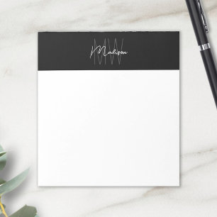 Monogram Logo Zwart en Wit Modern Minimalistisch Post-it® Notes