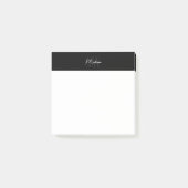 Monogram Logo zwart-wit minimalistisch Post-it® Notes (Voorkant)