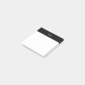 Monogram Logo zwart-wit minimalistisch Post-it® Notes (Schuin)