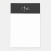 Monogram Logo zwart-wit minimalistisch Post-it® Notes (Voorkant)