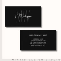 Monogram Logo Zwart Wit Modern Minimalistisch