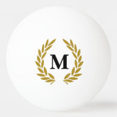 Monogram Lorberkranz Gold Pingpongbal (Voorkant)