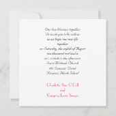 Monogram; Lotus Flower Wedding Kaart (Achterkant)