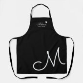 Monogram Love Black en White Schort (Voorkant)