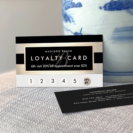 Monogram Loyalty 6 Punch Gold en Black Stripe