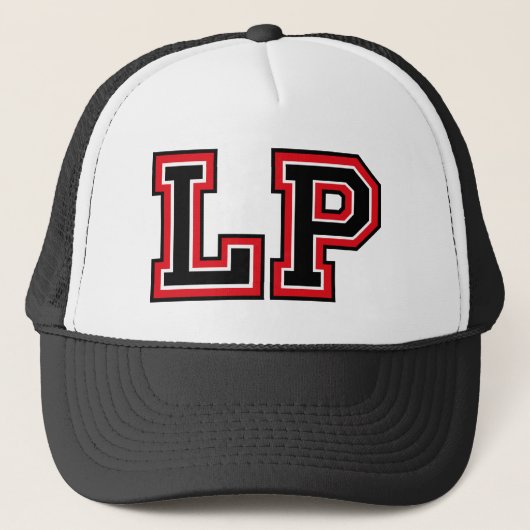 Monogram "LP" in hoofdletters Trucker Pet (Voorkant)