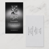 Monogram, luchtballonband, metallisch vormig visitekaartje (Voorkant / Achterkant)