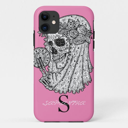 MONOGRAM LUCKY CHIP Hoesje-Mate iPhone CASE (Achterkant)