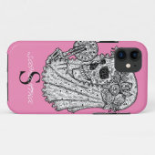 MONOGRAM LUCKY CHIP Hoesje-Mate iPhone CASE (Achterkant (horizontaal))