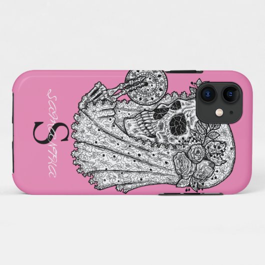 MONOGRAM LUCKY CHIP Hoesje-Mate iPhone CASE (Achterkant (horizontaal))