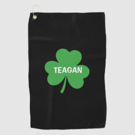 Monogram Lucky Shamrock Clover Golfhanddoek