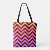 Monogram Luipaard Print Zigzag Chevron Two-Tone Tote Bag (Achterkant)