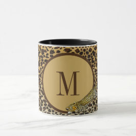 Monogram luipaard printpatroon Wild aangepast Mok