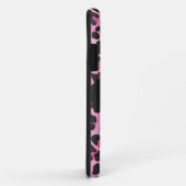 Monogram luipaard zwart-wit en warmroze afdrukken Case-Mate iPhone case (Achterkant/rechts)
