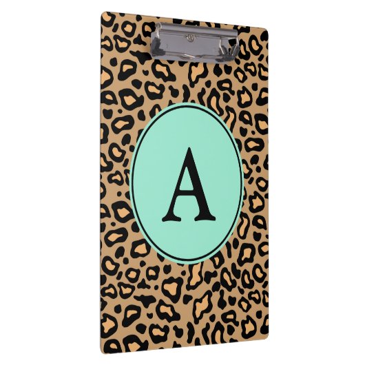 Monogram luipaardklembord klembord (Rechts)