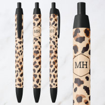 Monogram Luipaardprint Bruin Zwart Dierenprint
