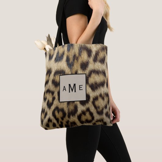  Monogram Luipaardprint  Tote Bag (Dichtbij)