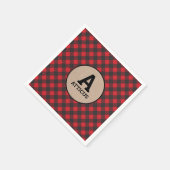 Monogram Lumberjack Buffalo Plaid Servet (Hoek)