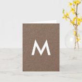 Monogram Lux Glitter Kaart (Gele Bloem)