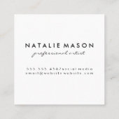 Monogram | Lux Gold Shimmer Geometric Vierkante Visitekaartje (Achterkant)