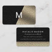 Monogram Lux Goud Swirl Visitekaartje (Voorkant / Achterkant)
