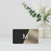 Monogram Lux Goud Swirl Visitekaartje (Staand voorkant)
