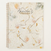 Monogram luxe aards mooi moerbeipapier planner (Voorkant)