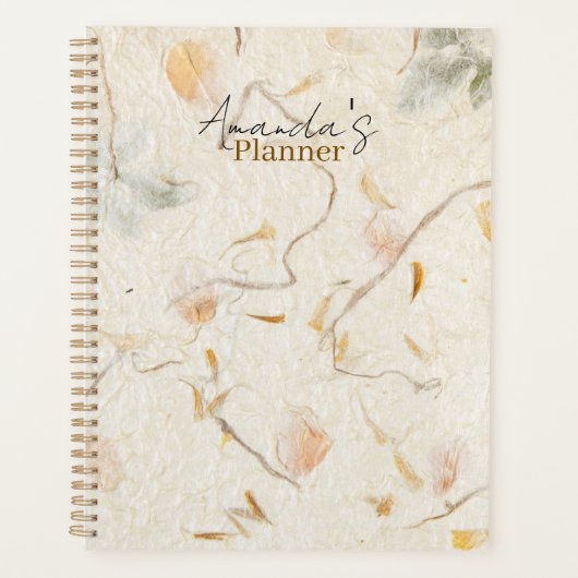 Monogram luxe aards mooi moerbeipapier planner