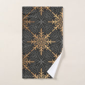 Monogram Luxe gouden mandala Patroon Bad Handdoek (Handdoek)