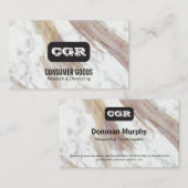 Monogram | Luxe Marmer Visitekaartje (Voorkant / Achterkant)