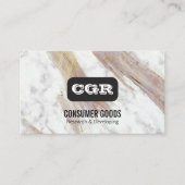 Monogram | Luxe Marmer Visitekaartje (Voorkant)