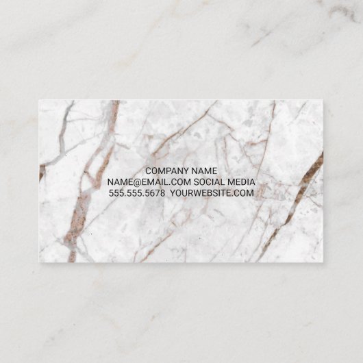 Monogram | Luxe Marmer Visitekaartje (Achterkant)