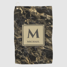 Monogram Luxe Zwart en Goud Marmer