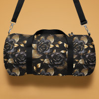 Monogram Luxe Zwart Roos Bloemenpatroon