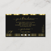 Monogram Luxuric Gold Black Sparging Diamonds Visitekaartje (Achterkant)