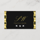 Monogram Luxuric Gold Black Sparging Diamonds Visitekaartje (Voorkant)