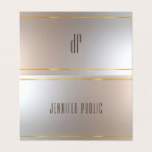 Monogram Luxury Elegant Moderne Sjabloon Glamor Visitekaartje (Buitenkant ongevouwen)