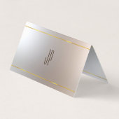 Monogram Luxury Elegant Moderne Sjabloon Glamor Visitekaartje (Achterkant)