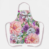 Monogram Luxury gigantische unieke florale afbeeld Schort (Voorkant)