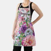 Monogram Luxury gigantische unieke florale afbeeld Schort (Insitu)