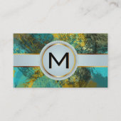 Monogram Luxury Gold | Artistic Texture Paint Visitekaartje (Voorkant)