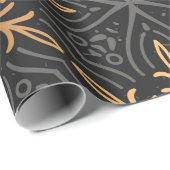 Monogram Luxury Gold mandala Pattern Cadeaupapier (Rol Hoek)